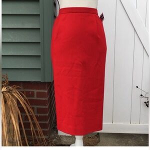Pendleton Wool Pencil Skirt Red, size 6